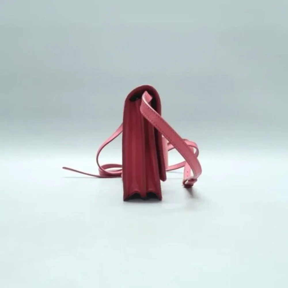 PRADA Saffiano Pink Bow Leather Shoulder Bag 390-082825 - Picture 4 of 13